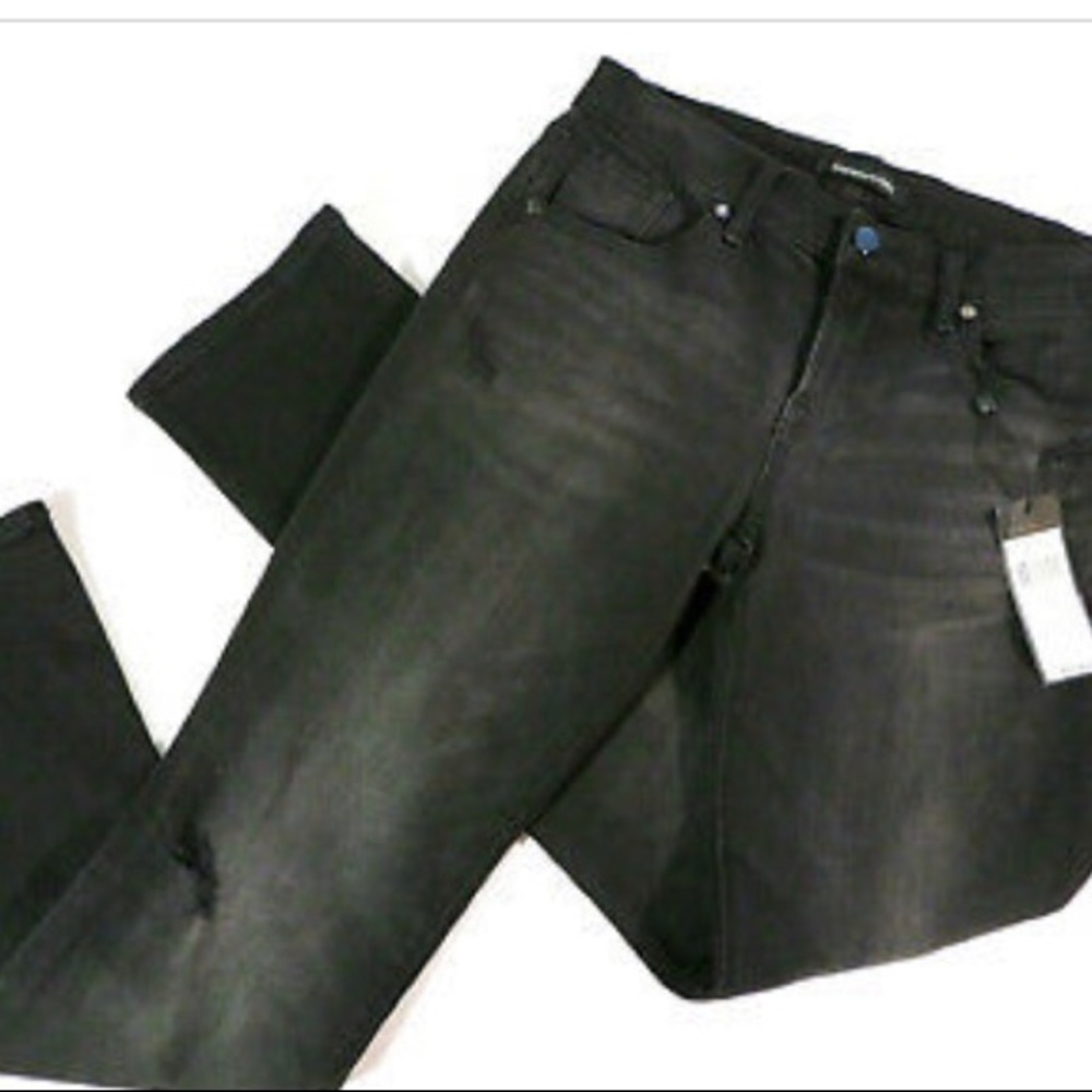 NWT BCBGMAXAZRIA Black Boyfriend Distressed Jeans